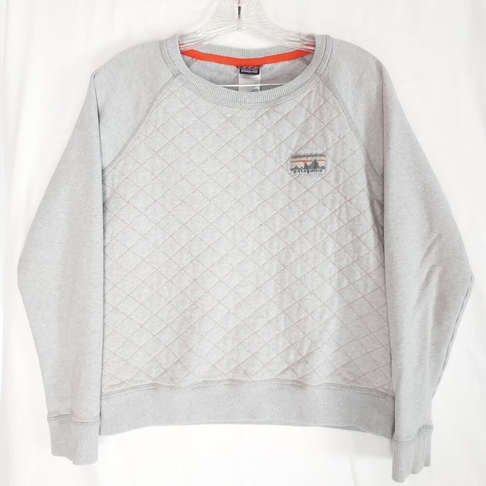 PATAGONIA‎ Women's Medium Reclaimed Cotton Crew Grey Orange